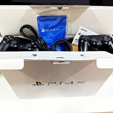 заказать гбо 4 поколения: PS4 PRO 1TB,2pult +20oyun+GTA5 Şəkildəki PS4 pro, işlənməyib — 5