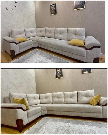 divan kreslo yeni: Divan satılır 450₼.hər iki tərəfi açılır,bazalıdır.Material fıstıq — 1