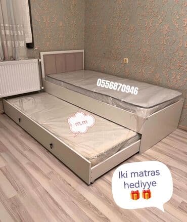 doşəmə taxtası: Yeni, Təknəfərlik çarpayı, Bazalı, Matras ilə, Siyirməsiz, Azərbaycan — 4