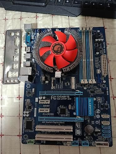 Материнские платы для ПК: Материнская плата для ПК Gigabyte Z77P-D3, Б/у — 1