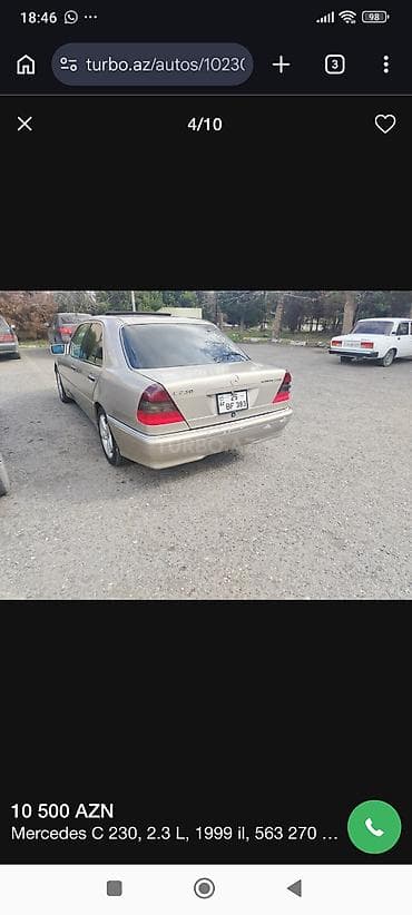 scooter satışı: Mercedes-Benz C 230: 2.3 l | 1999 il Sedan — 3