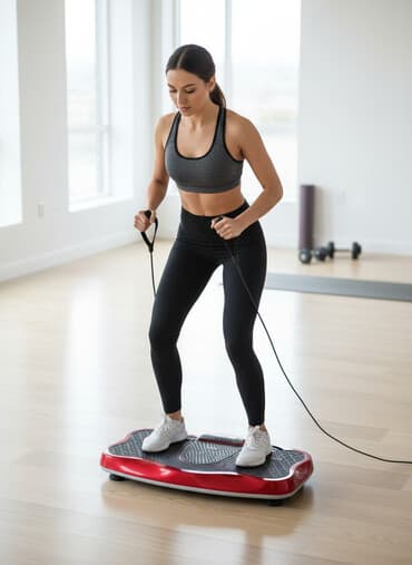 Vibrasiya platforması/trenajor – elektriklə işləyən, ayaqaltı rezin