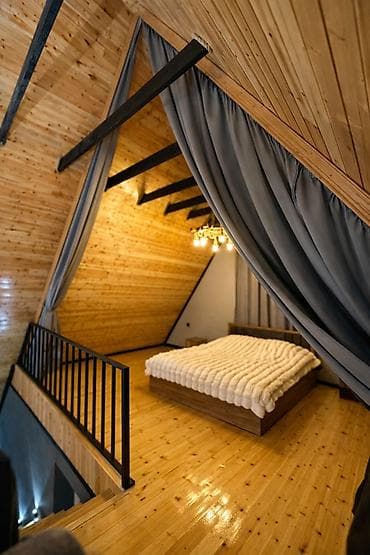 Гаражи: A‑Frame dizaynlı taxta kottec – şəxsi hovuz və geniş həyət - — 6