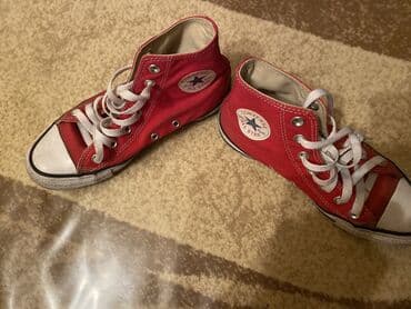 женские кеды converse chuck taylor: Размер: 36.5, цвет - Красный, Б/у — 1