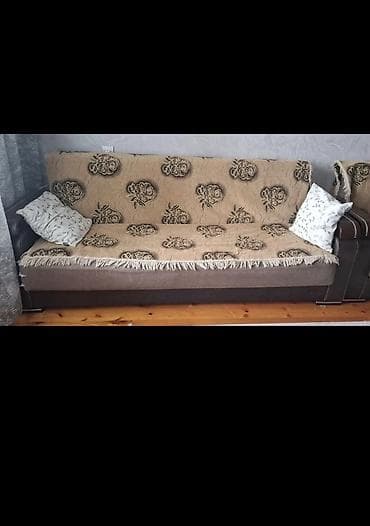 divan krovat: Divan, İşlənmiş, Açılan, Bazalı, Parça — 1