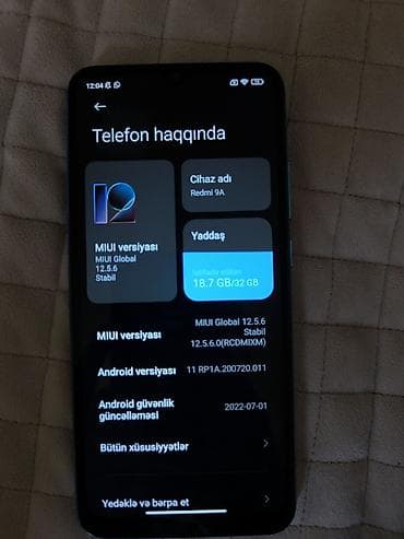 Redmi 9A, 32 GB, rəng - Mavi, İki sim kartlı