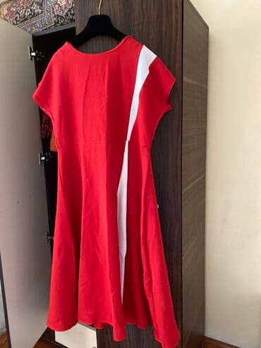 узбекское платье со штанами: Повседневное платье, Миди, 4XL — 1