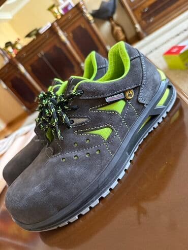 lokbatan ayaqqabi dunyasi instagram: Giasco iş ayaqqabısı – - Rəng: tünd boz üst, parlaq neon yaşıl — 2