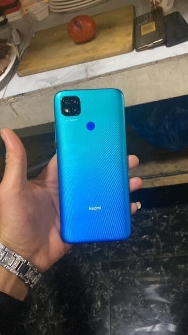 mingecevir telefon: Redmi 9C, 64 GB, rəng - Mavi, Barmaq izi — 1