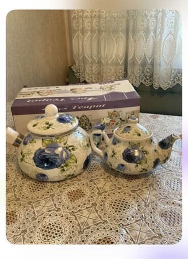 Çaydanlar: Yeni, rəng - Ağ, Çaydan, Çuqun, 2 l, Rusiya — 1