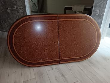 reception masa: Qonaq masası, İşlənmiş, Qatlanan, Taxta, Oval masa — 2
