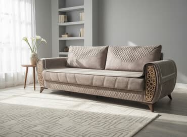 Di̇van-kravat, İşlənmiş, Açılan, Bazalı, Nabuk, Çatdırılma yoxdur