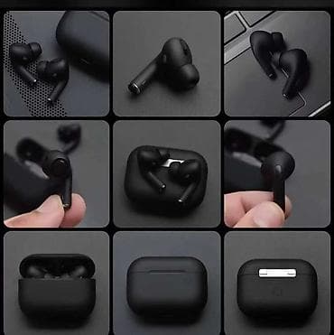 samsung bluetooth: Qara rəngli simsiz Bluetooth qulaqlıq və şarj qutusu. In-ear silikon — 5