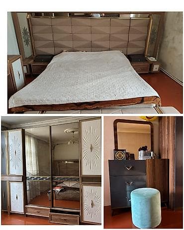 mirvari mebel: Yataq dəsti satılır 350₼matrası var,baza yoxdur.Xırda problemləri — 1