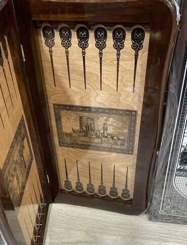 monopoliya oyunu almaq: Taxta nərd dəsti.Qoz ağacından hazırlanmış əl işi diplomat — 5