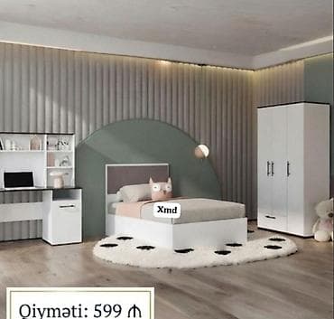 Uşaq/yeni yetmə otağı üçün müasir mebel dəsti. Dəst tərkibi: - Tək — 1