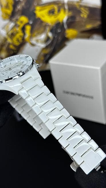 armani saat: Qol saatı, Emporio Armani, rəng - Ağ — 7