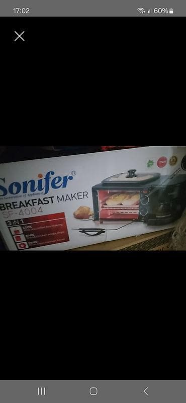Sonifer Breakfast Maker SF-4004 – 3‑ü 1-də səhər yeməyi aparatı