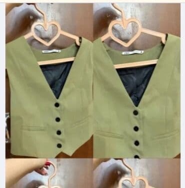 türk istehsalı olan qadın şubaları: Jilet, Zara, M, rəng - Yaşıl — 1