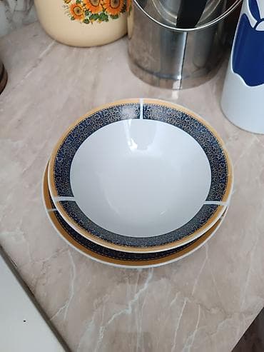 sufre: Boşqablar, 6 ədədli dəst, rəng - Göy, Şüşə, Rusiya — 2