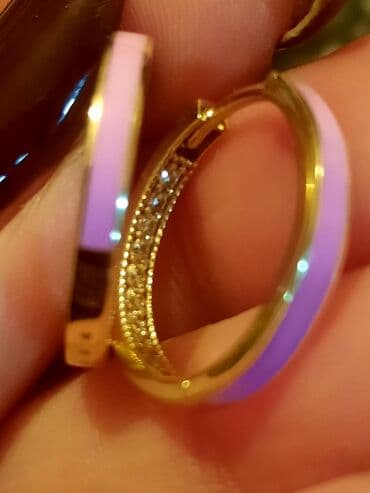 женские серьги с жемчугом: Sırğa, Sarı qızıl, 585 Əyar, 273 g, Ünvandan götürmə — 1