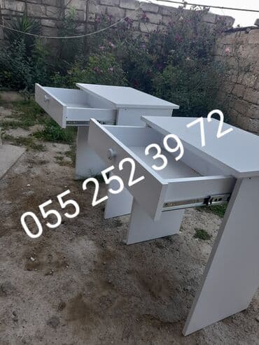 yazı masası qız ucun: Düz masa, Stulsuz, Polkasız, Siyirməli, Rusiya, Mat laminat — 2