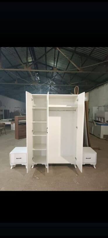 polkalı şkaf: Yeni, Açılan, 3 qapılı Düz dolab, Qarderob, paltar dolabı, Türkiyə — 19