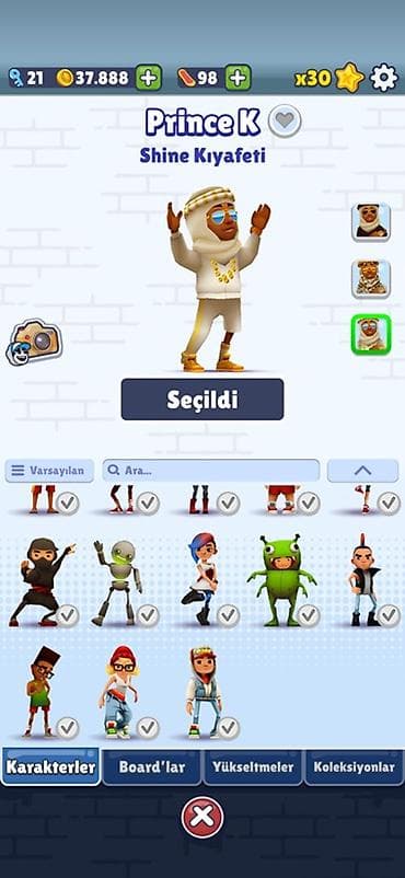 ps5 oyun: Subway Surfers hesabı – Prince K (Shine Kıyafeti) + geniş kolleksiya — 1