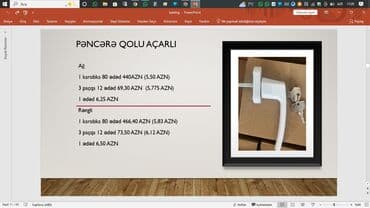 divar kağızları ve qiymetleri: Məhsul: Pəncərə qolu və aksesuarları - Solowin pəncərə qolu – ağ və — 4