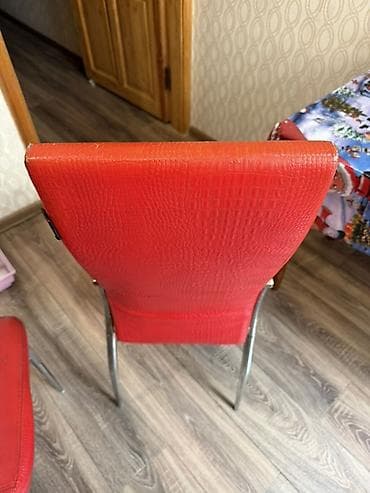 plasmas stol stul: Mətbəx üçün, Qatlanmayan, rəng - Qırmızı Stul — 3