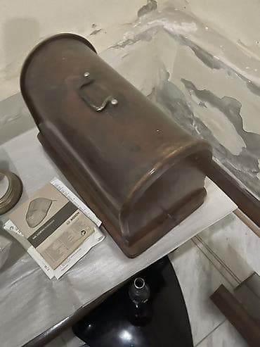 antik eşya: Antik tikiş maşını – Alman istehsalı - Mexaniki, əl çarxlı (volanlı) — 6