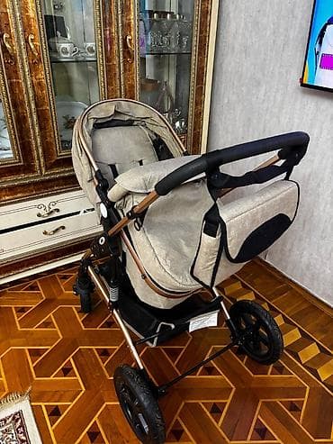 uşaqlar ucun saatlar: Uşaq arabası – çoxfunksiyalı, rahat və praktik model • Rəng: bej — 4