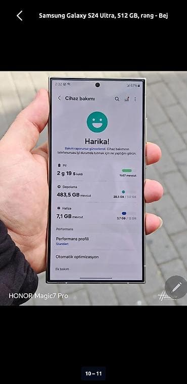 s20 ultra ekran: Samsung Galaxy S24 Ultra, 256 GB, rəng - Bej, Simsiz şarj — 1