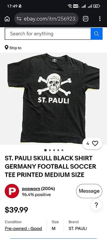 köynek: ST. PAULI Skull black tshirt (orginal) 
Price:25₼
Size:M — 6
