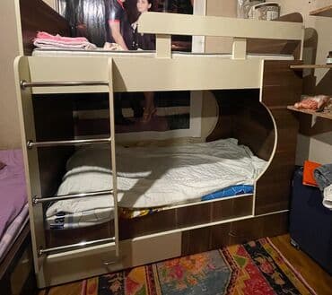 Mərmər effektli PVC panellər: Oğlan və qız üçün, İşlənmiş, Çarpayı, Matras ilə — 1