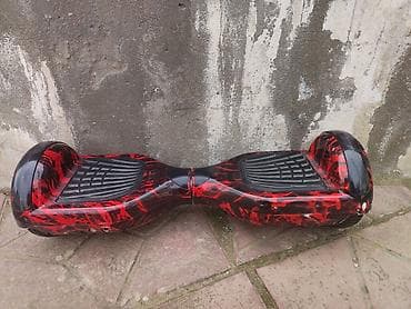 Öz-özünü tarazlayan skuter (hoverboard) - Dizayn: qırmızı-qara alov — 1
