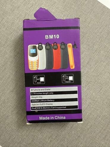 BM10 Mini Phone – ultra kiçik və yüngül düyməli telefon. İstifadə üçün — 2
