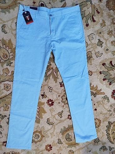 Digər kişi geyimləri: Mavi rəngli qadın şalvarı – Trent Attire - Model: klassik düz kəsim — 1