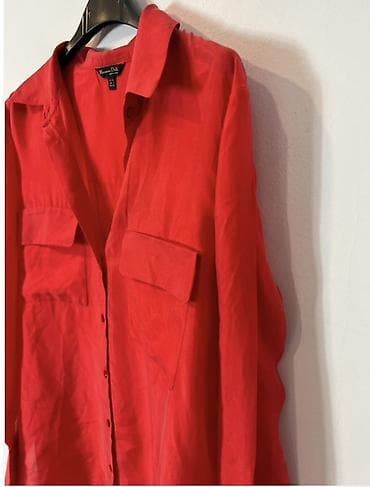 yun koynekler: Qadın köynəyi – Massimo Dutti - Rəng: qırmızı - Model: klassik — 3