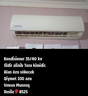 Kontessa divar tipli kondisioner - Güc sahəsi: 35–40 kv.m otaqlar