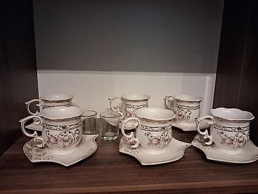 divar fiqurlari: Çay dəsti, Farfor — 1