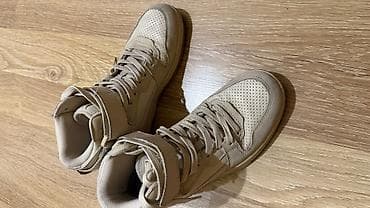 Bej rəngli yüksək boğaz idman ayaqqabısı - Stil: High-top (yüksək — 1