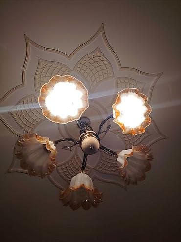 led lustra: Çılçıraq, 5 lampa, Şüşə — 2