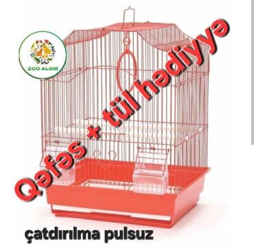 popuqay qefesi: Tutuquşu qəfəsi. Gözəl dizaynda hazırlanmış qəfəslərdir.Göy, qırmızı — 1
