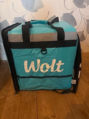 dönər avadanlıqları: Wolt Partner termal çatdırılma çantası - Rəng: firuzə (Wolt loqolu) - — 2