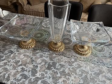 bal: Şüşə dekor/servis dəsti – 3 hissə - Brend: King (etiket üzərində) - — 1