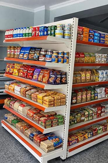 Краны водонагреватели: Mağaza üçün ikitərəfli metal ticarət rəfi - Konstruksiya: möhkəm — 1