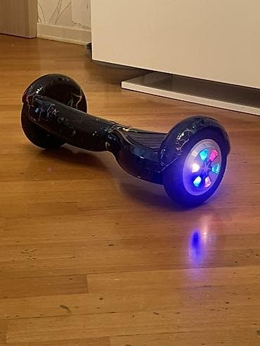 Elektrik nəqliyyatı: LED işıqlı hoverboard (öz-özünü balanslayan skuter) - Korpus: qara — 1