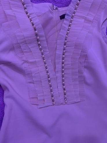 qadın donu: Zərif pudra-çəhrayı rəngdə diz boyu qadın donu - Brend: Oodji — 2