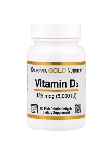 ağ kofta: California Gold Nutrition Vitamin D3 – 125 mcg (5,000 IU) - — 1